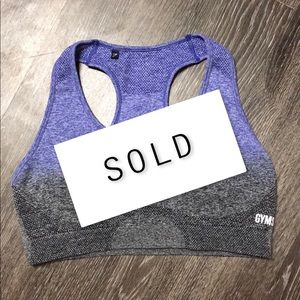 INDIGO/BLACK OMBRÉ SPORTS BRA